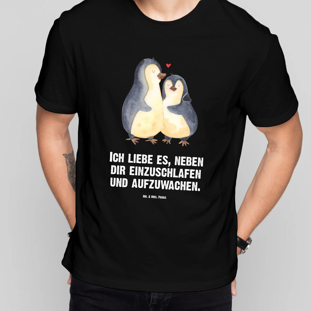 T-Shirt Standard Pinguine Einschlafen T-Shirt, Shirt, Tshirt, Lustiges T-Shirt, T-Shirt mit Spruch, Party, Junggesellenabschied, Jubiläum, Geburstag, Herrn, Damen, Männer, Frauen, Schlafshirt, Nachthemd, Sprüche, Liebe, Partner, Freund, Freundin, Ehemann, Ehefrau, Heiraten, Verlobung, Heiratsantrag, Liebesgeschenk, Jahrestag, Hocheitstag, Valentinstag, Geschenk für Frauen, Hochzeitstag, Mitbringsel, Geschenk für Freundin, Geschenk für Partner, Liebesbeweis, für Männer, für Ehemann