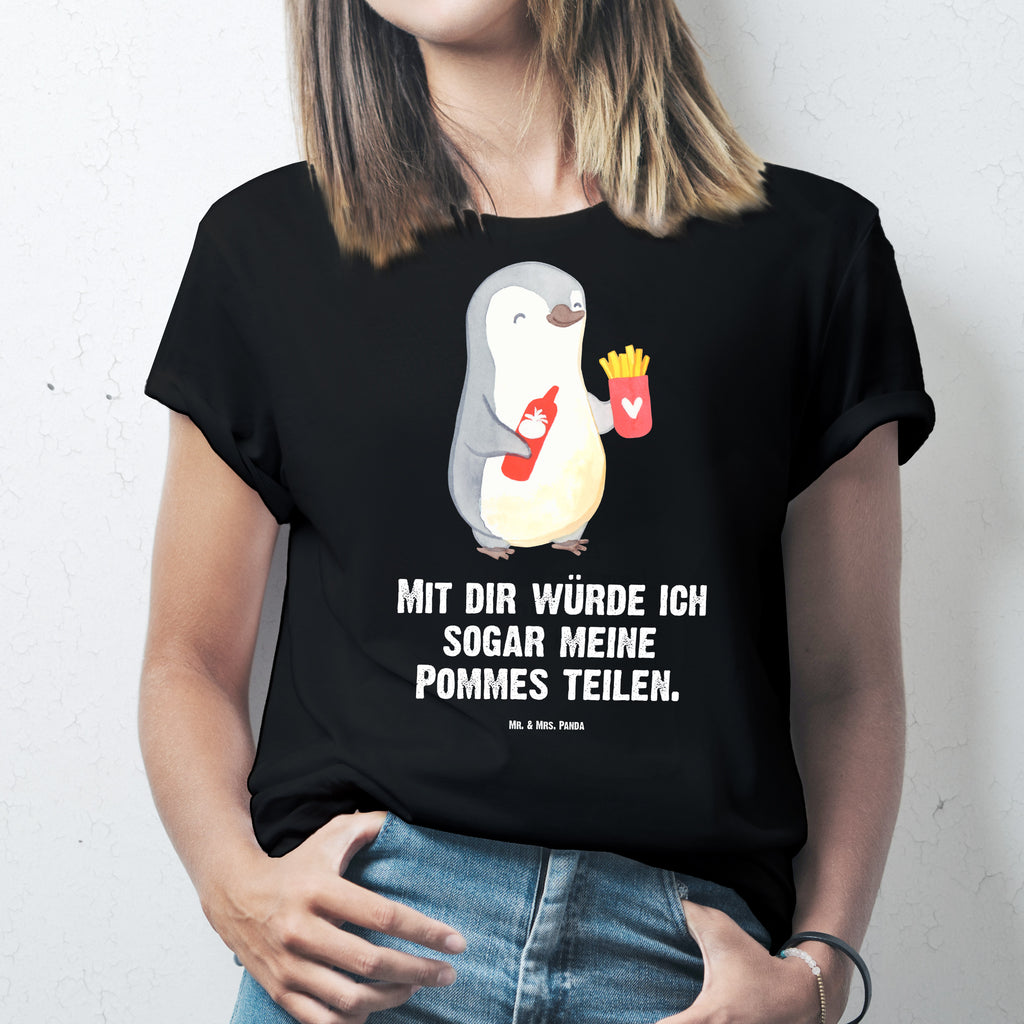 T-Shirt Standard Pinguin Pommes T-Shirt, Shirt, Tshirt, Lustiges T-Shirt, T-Shirt mit Spruch, Party, Junggesellenabschied, Jubiläum, Geburstag, Herrn, Damen, Männer, Frauen, Schlafshirt, Nachthemd, Sprüche, Liebe, Partner, Freund, Freundin, Ehemann, Ehefrau, Heiraten, Verlobung, Heiratsantrag, Liebesgeschenk, Jahrestag, Hocheitstag, Valentinstag, Geschenk für Frauen, Hochzeitstag, Mitbringsel, Geschenk für Freundin, Geschenk für Partner, Liebesbeweis, für Männer, für Ehemann