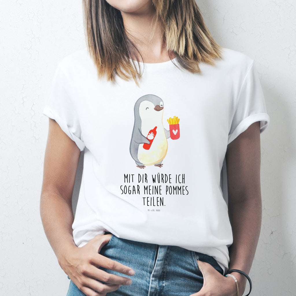 T-Shirt Standard Pinguin Pommes T-Shirt, Shirt, Tshirt, Lustiges T-Shirt, T-Shirt mit Spruch, Party, Junggesellenabschied, Jubiläum, Geburstag, Herrn, Damen, Männer, Frauen, Schlafshirt, Nachthemd, Sprüche, Liebe, Partner, Freund, Freundin, Ehemann, Ehefrau, Heiraten, Verlobung, Heiratsantrag, Liebesgeschenk, Jahrestag, Hocheitstag, Valentinstag, Geschenk für Frauen, Hochzeitstag, Mitbringsel, Geschenk für Freundin, Geschenk für Partner, Liebesbeweis, für Männer, für Ehemann