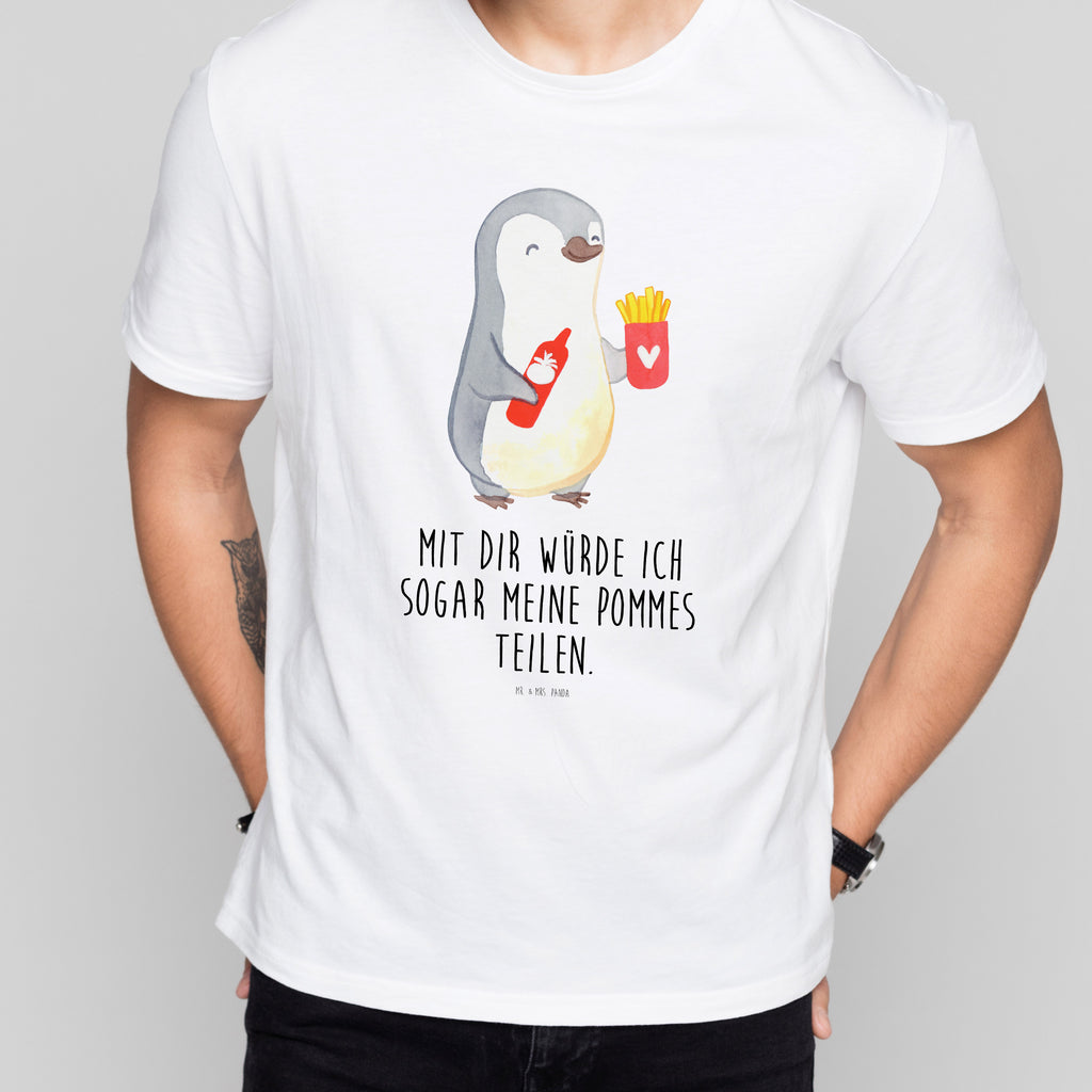 T-Shirt Standard Pinguin Pommes T-Shirt, Shirt, Tshirt, Lustiges T-Shirt, T-Shirt mit Spruch, Party, Junggesellenabschied, Jubiläum, Geburstag, Herrn, Damen, Männer, Frauen, Schlafshirt, Nachthemd, Sprüche, Liebe, Partner, Freund, Freundin, Ehemann, Ehefrau, Heiraten, Verlobung, Heiratsantrag, Liebesgeschenk, Jahrestag, Hocheitstag, Valentinstag, Geschenk für Frauen, Hochzeitstag, Mitbringsel, Geschenk für Freundin, Geschenk für Partner, Liebesbeweis, für Männer, für Ehemann