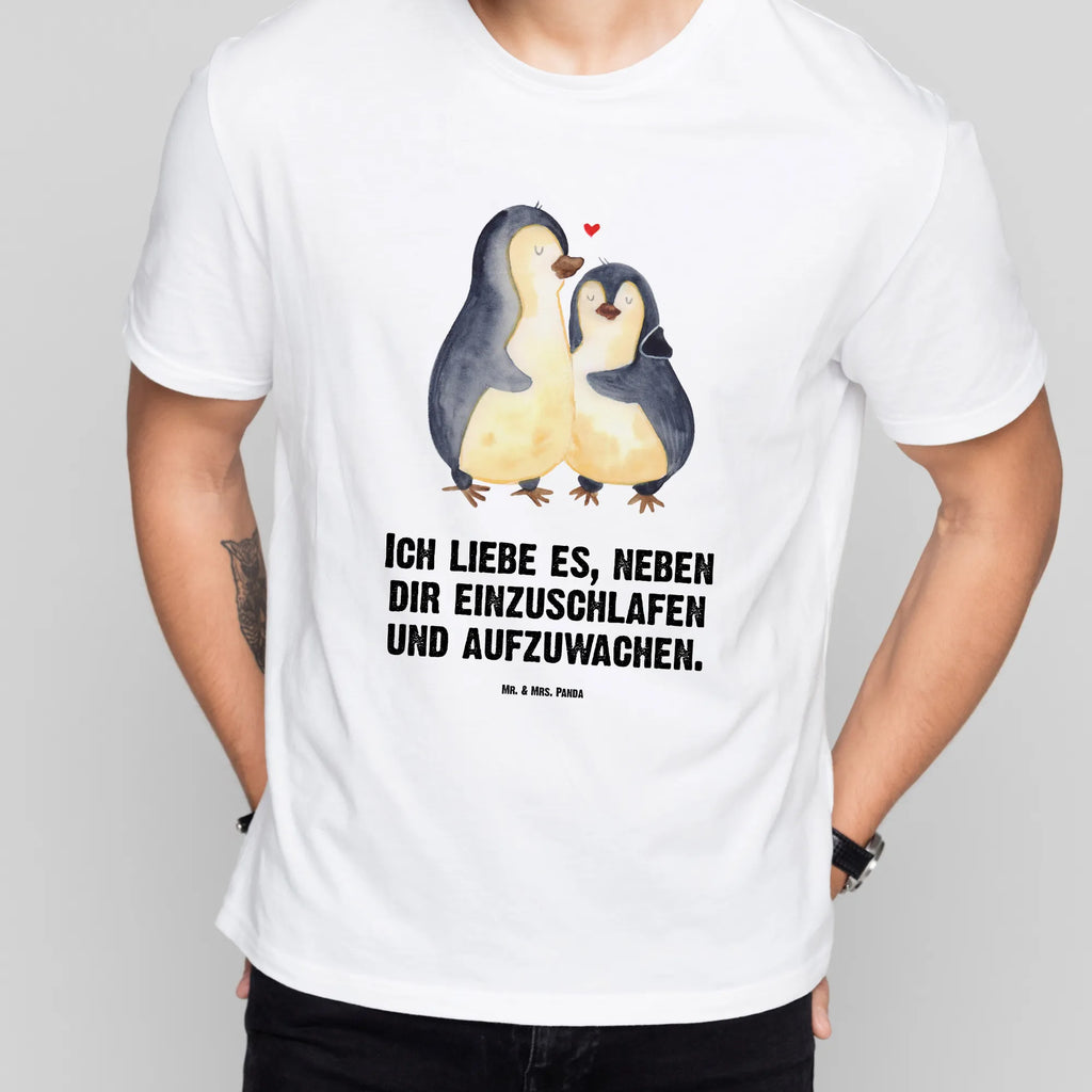 T-Shirt Standard Pinguine Einschlafen T-Shirt, Shirt, Tshirt, Lustiges T-Shirt, T-Shirt mit Spruch, Party, Junggesellenabschied, Jubiläum, Geburstag, Herrn, Damen, Männer, Frauen, Schlafshirt, Nachthemd, Sprüche, Liebe, Partner, Freund, Freundin, Ehemann, Ehefrau, Heiraten, Verlobung, Heiratsantrag, Liebesgeschenk, Jahrestag, Hocheitstag, Valentinstag, Geschenk für Frauen, Hochzeitstag, Mitbringsel, Geschenk für Freundin, Geschenk für Partner, Liebesbeweis, für Männer, für Ehemann