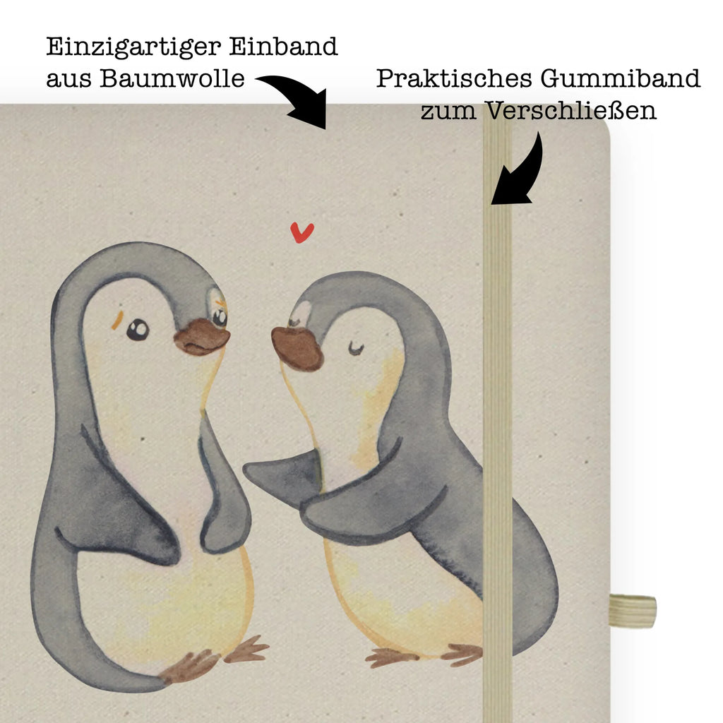 Baumwoll Notizbuch Pinguine trösten Notizen, Eintragebuch, Tagebuch, Notizblock, Adressbuch, Journal, Kladde, Skizzenbuch, Notizheft, Schreibbuch, Schreibheft, Liebe, Partner, Freund, Freundin, Ehemann, Ehefrau, Heiraten, Verlobung, Heiratsantrag, Liebesgeschenk, Jahrestag, Hocheitstag, Valentinstag, Geschenk für Frauen, Hochzeitstag, Mitbringsel, Geschenk für Freundin, Geschenk für Partner, Liebesbeweis, für Männer, für Ehemann