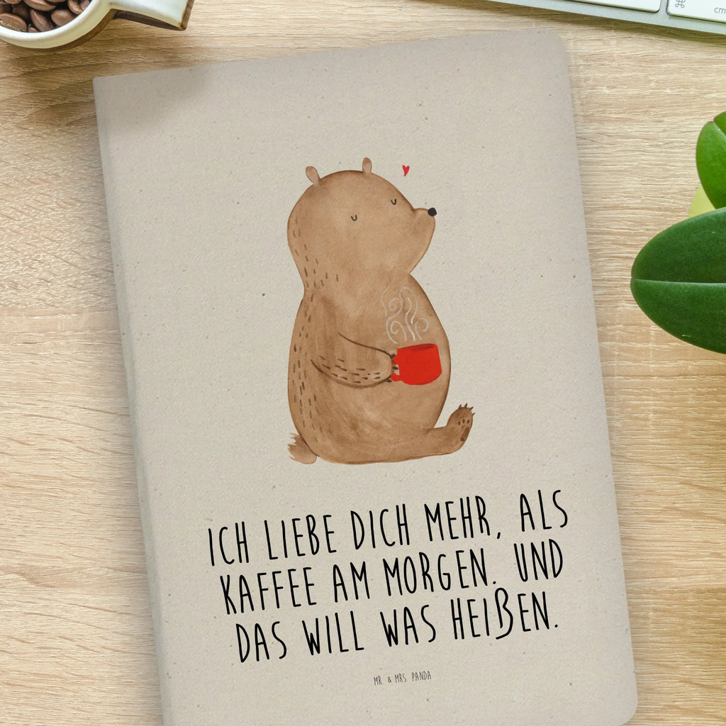 Baumwoll Notizbuch Bär Morgenkaffee Notizen, Eintragebuch, Tagebuch, Notizblock, Adressbuch, Journal, Kladde, Skizzenbuch, Notizheft, Schreibbuch, Schreibheft, Liebe, Partner, Freund, Freundin, Ehemann, Ehefrau, Heiraten, Verlobung, Heiratsantrag, Liebesgeschenk, Jahrestag, Hocheitstag, Valentinstag, Geschenk für Frauen, Hochzeitstag, Mitbringsel, Geschenk für Freundin, Geschenk für Partner, Liebesbeweis, für Männer, für Ehemann