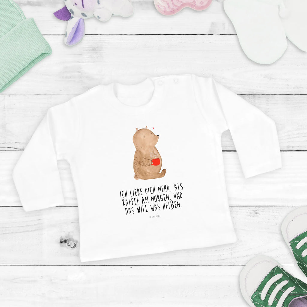 Baby Longsleeve Bär Morgenkaffee Mädchen, Jungen, Baby, Langarm, Bio, Kleidung, Liebe, Partner, Freund, Freundin, Ehemann, Ehefrau, Heiraten, Verlobung, Heiratsantrag, Liebesgeschenk, Jahrestag, Hocheitstag, Valentinstag, Geschenk für Frauen, Hochzeitstag, Mitbringsel, Geschenk für Freundin, Geschenk für Partner, Liebesbeweis, für Männer, für Ehemann