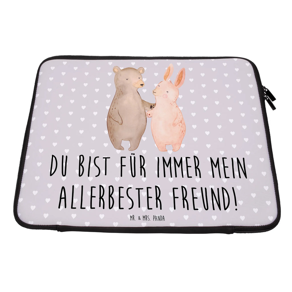 Notebook Tasche Bär und Hase Umarmen Notebook Tasche, Laptop, Computertasche, Tasche, Notebook-Tasche, Notebook-Reisehülle, Notebook Schutz, Liebe, Partner, Freund, Freundin, Ehemann, Ehefrau, Heiraten, Verlobung, Heiratsantrag, Liebesgeschenk, Jahrestag, Hocheitstag, Freunde, bester Freund, Hase, Bär, Bärchen, best friends