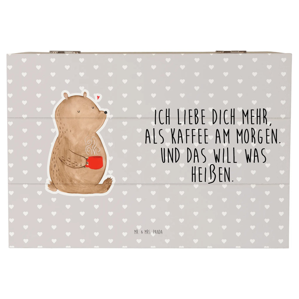 Holzkiste Bär Morgenkaffee Holzkiste, Kiste, Schatzkiste, Truhe, Schatulle, XXL, Erinnerungsbox, Erinnerungskiste, Dekokiste, Aufbewahrungsbox, Geschenkbox, Geschenkdose, Liebe, Partner, Freund, Freundin, Ehemann, Ehefrau, Heiraten, Verlobung, Heiratsantrag, Liebesgeschenk, Jahrestag, Hocheitstag, Valentinstag, Geschenk für Frauen, Hochzeitstag, Mitbringsel, Geschenk für Freundin, Geschenk für Partner, Liebesbeweis, für Männer, für Ehemann