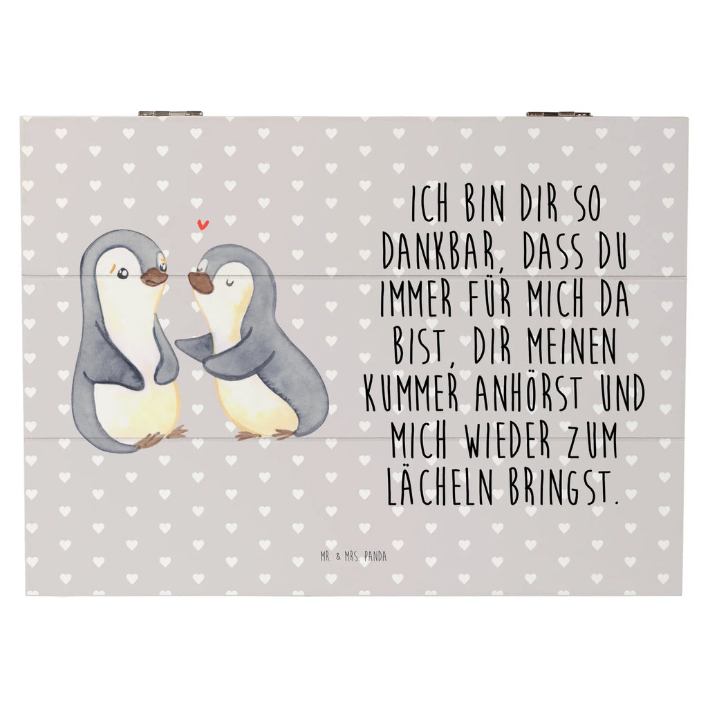 Holzkiste Pinguine trösten Holzkiste, Kiste, Schatzkiste, Truhe, Schatulle, XXL, Erinnerungsbox, Erinnerungskiste, Dekokiste, Aufbewahrungsbox, Geschenkbox, Geschenkdose, Liebe, Partner, Freund, Freundin, Ehemann, Ehefrau, Heiraten, Verlobung, Heiratsantrag, Liebesgeschenk, Jahrestag, Hocheitstag, Valentinstag, Geschenk für Frauen, Hochzeitstag, Mitbringsel, Geschenk für Freundin, Geschenk für Partner, Liebesbeweis, für Männer, für Ehemann