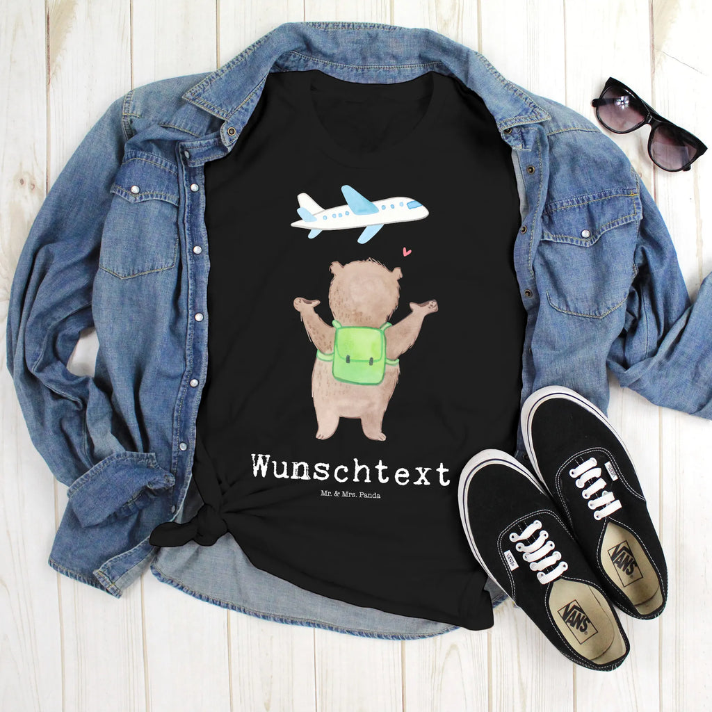 Personalisiertes T-Shirt Bär Flugzeug T-Shirt Personalisiert, T-Shirt mit Namen, T-Shirt mit Aufruck, Männer, Frauen, Liebe, Partner, Freund, Freundin, Ehemann, Ehefrau, Heiraten, Verlobung, Heiratsantrag, Liebesgeschenk, Jahrestag, Hocheitstag, Valentinstag, Geschenk für Frauen, Hochzeitstag, Mitbringsel, Geschenk für Freundin, Geschenk für Partner, Liebesbeweis, für Männer, für Ehemann