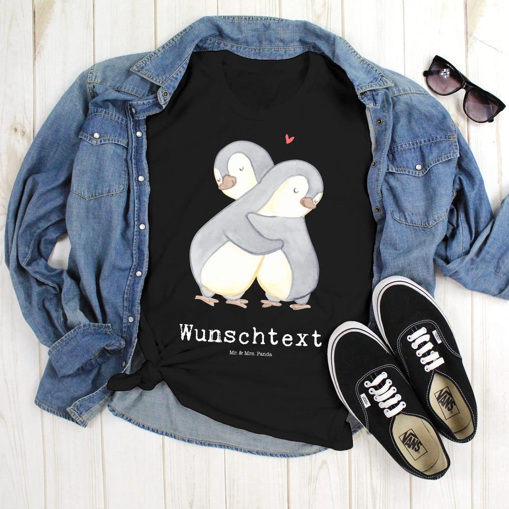 Personalisiertes T-Shirt Pinguine Kuscheln T-Shirt Personalisiert, T-Shirt mit Namen, T-Shirt mit Aufruck, Männer, Frauen, Liebe, Partner, Freund, Freundin, Ehemann, Ehefrau, Heiraten, Verlobung, Heiratsantrag, Liebesgeschenk, Jahrestag, Hocheitstag, Valentinstag, Geschenk für Frauen, Hochzeitstag, Mitbringsel, Geschenk für Freundin, Geschenk für Partner, Liebesbeweis, für Männer, für Ehemann