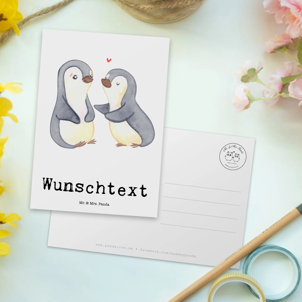 Personalisierte Postkarte Pinguine trösten Postkarte mit Namen, Postkarte bedrucken, Postkarte mit Wunschtext, Postkarte personalisierbar, Geschenkkarte mit Namen, Grußkarte mit Namen, Karte mit Namen, Einladung mit Namen, Ansichtskarte mit Namen, Geschenkkarte mit Wunschtext, Grußkarte mit Wunschtext, Karte mit Wunschtext, Einladung mit Wunschtext, Ansichtskarte mit Wunschtext, Liebe, Partner, Freund, Freundin, Ehemann, Ehefrau, Heiraten, Verlobung, Heiratsantrag, Liebesgeschenk, Jahrestag, Hocheitstag, Valentinstag, Geschenk für Frauen, Hochzeitstag, Mitbringsel, Geschenk für Freundin, Geschenk für Partner, Liebesbeweis, für Männer, für Ehemann