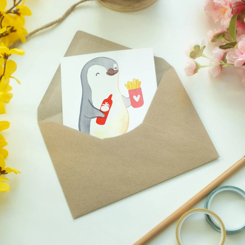 Personalisierte Grußkarte Pinguin Pommes Personalisierte Grußkarte, Personalisiertere Klappkarte, Personalisierte Einladungskarte, Personalisierte Glückwunschkarte, Personalisierte Hochzeitskarte, Personalisierte Geburtstagskarte, Grußkarte mit Namen, Grußkarte selber drucken, Grußkarte selbst gestalten, Grußkarte mit persönlichen Nachrichten, Grußkarte als Geldgeschenk, Grußkarten personalisiert, Personalisierte Karte, Liebe, Partner, Freund, Freundin, Ehemann, Ehefrau, Heiraten, Verlobung, Heiratsantrag, Liebesgeschenk, Jahrestag, Hocheitstag, Valentinstag, Geschenk für Frauen, Hochzeitstag, Mitbringsel, Geschenk für Freundin, Geschenk für Partner, Liebesbeweis, für Männer, für Ehemann