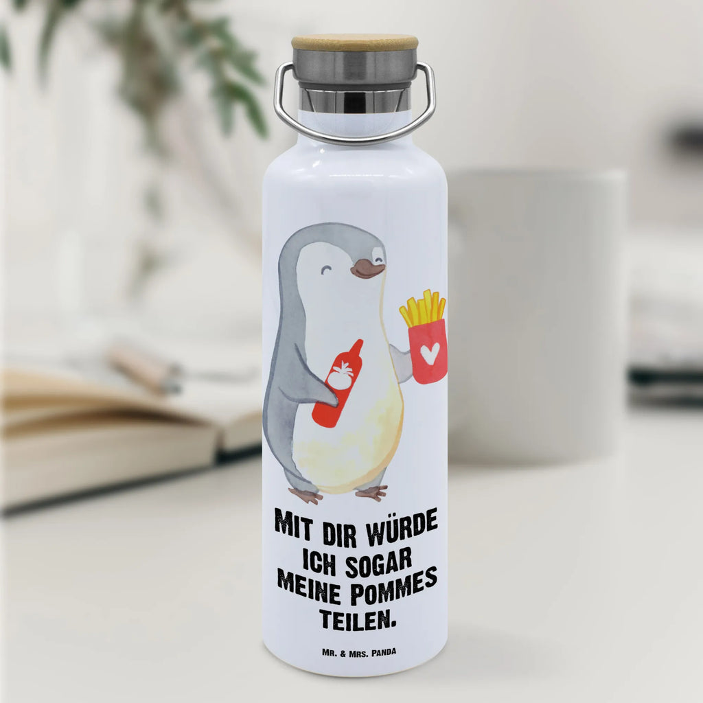 Trinkflasche Pinguin Pommes Thermosflasche, Isolierflasche, Edelstahl, Trinkflasche, isoliert, Wamrhaltefunktion, Sportflasche, Flasche zum Sport, Sportlerflasche, Liebe, Partner, Freund, Freundin, Ehemann, Ehefrau, Heiraten, Verlobung, Heiratsantrag, Liebesgeschenk, Jahrestag, Hocheitstag, Valentinstag, Geschenk für Frauen, Hochzeitstag, Mitbringsel, Geschenk für Freundin, Geschenk für Partner, Liebesbeweis, für Männer, für Ehemann