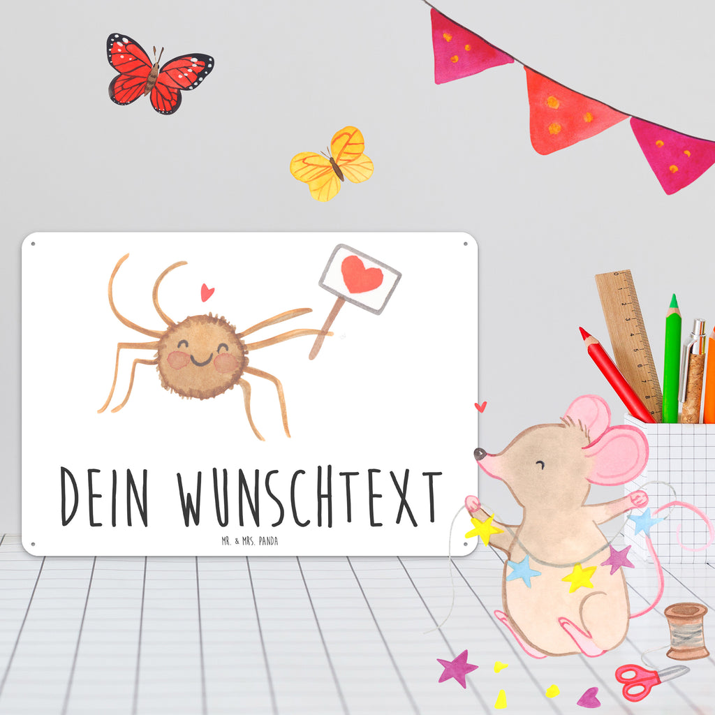 Personalisiertes Blechschild Spinne Agathe Motivation Blechschild, Metallschild, Geschenk Schild, Schild, Magnet-Metall-Schild, Deko Schild, Wandschild, Wand-Dekoration, Türschild, Spinne Agathe, Spinne, Agathe, Videos, Merchandise, Motivation, Glück, Liebe, Vertrauen, Dankeschön