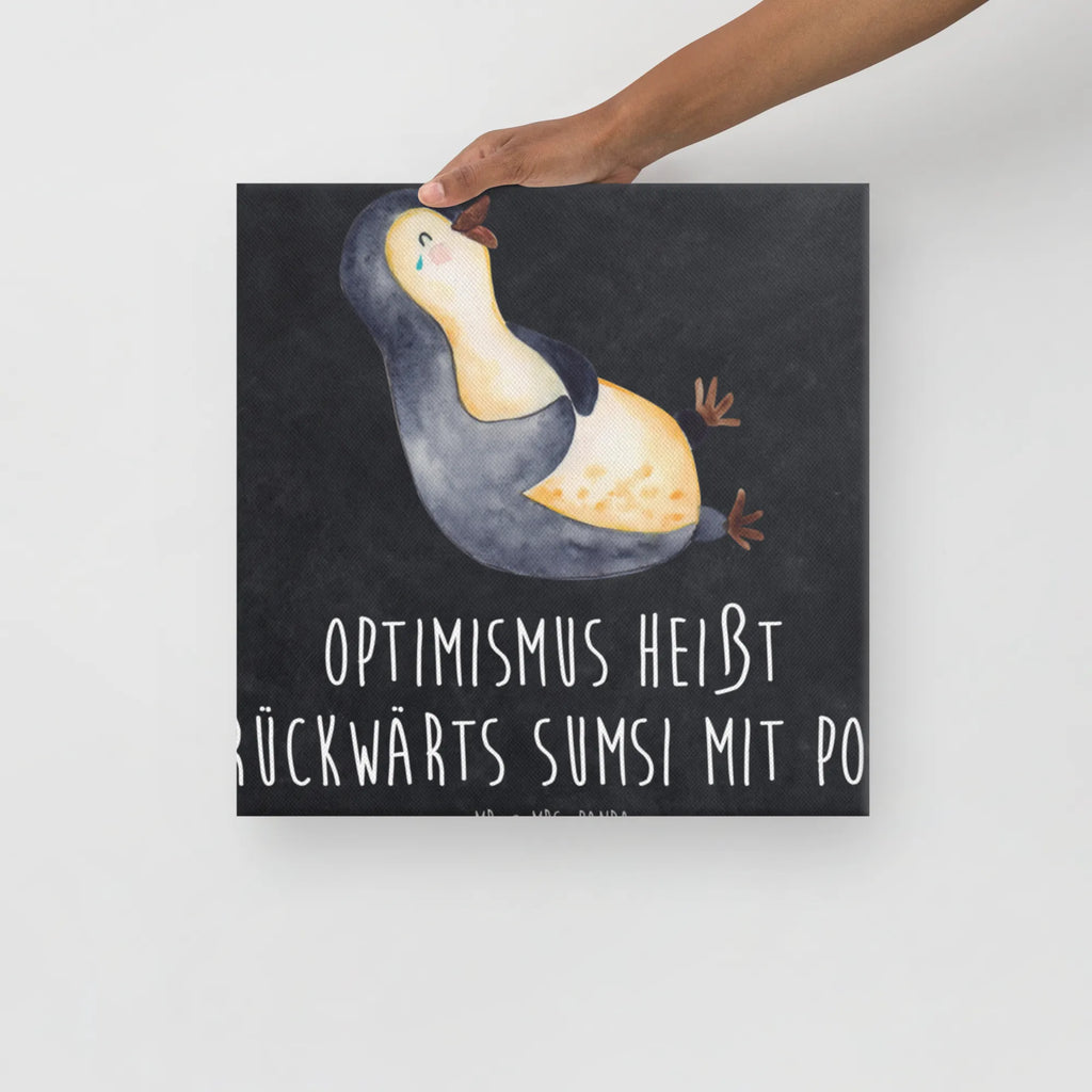 Leinwand Bild Pinguin lachend Leinwand, Bild, Kunstdruck, Wanddeko, Dekoration, Pinguin, Pinguine, lustiger Spruch, Optimismus, Fröhlich, Lachen, Humor, Fröhlichkeit