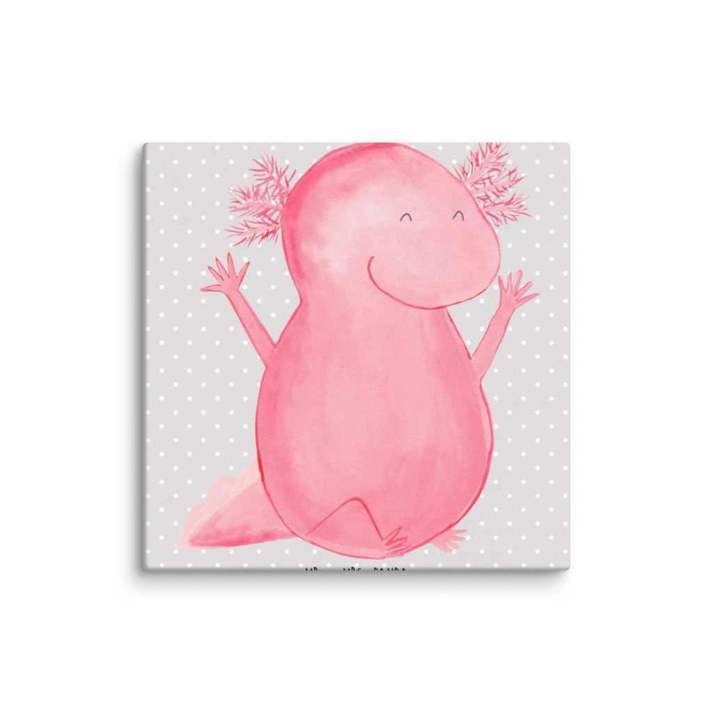 Leinwand Bild Axolotl Hurra Leinwand, Bild, Kunstdruck, Wanddeko, Dekoration, Axolotl, Molch, Axolot, Schwanzlurch, Lurch, Lurche, fröhlich, Spaß, Freude, Motivation, Zufriedenheit