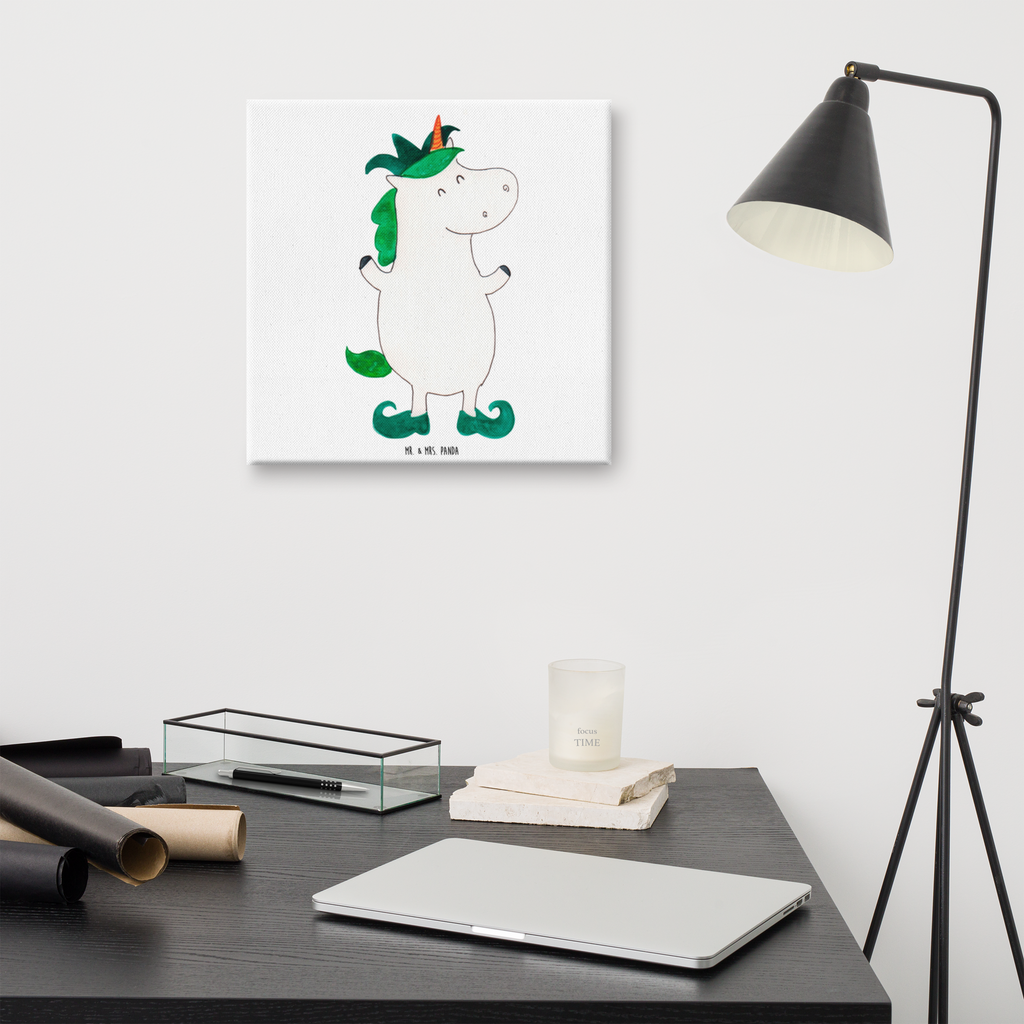 Leinwand Bild Einhorn Joker Leinwand, Bild, Kunstdruck, Wanddeko, Dekoration, Einhorn, Einhörner, Einhorn Deko, Unicorn, Hofnarr, Kasper, Gaukler, Mittelalter