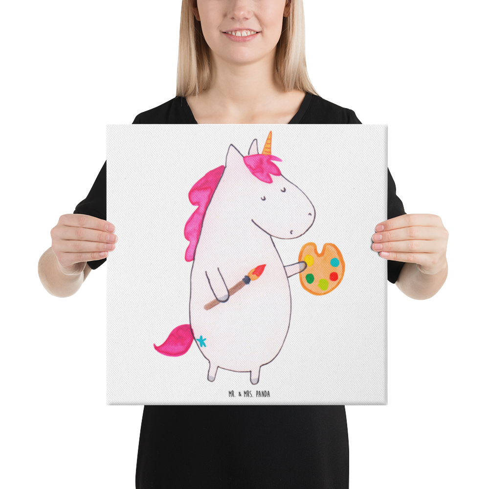 Leinwand Bild Einhorn Künstler Leinwand, Bild, Kunstdruck, Wanddeko, Dekoration, Einhorn, Einhörner, Einhorn Deko, Pegasus, Unicorn, Englisch, Künstler, Artist, Malen, Zeichnen, Welt, Farbe, Stift, Pinsel, Geschenk, Maler