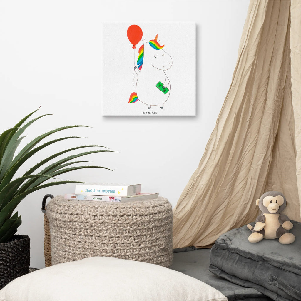 Leinwand Bild Einhorn Luftballon Leinwand, Bild, Kunstdruck, Wanddeko, Dekoration, Einhorn, Einhörner, Einhorn Deko, Pegasus, Unicorn, Luftballon, Geld, Lebenslust, Freude, Geschenk, Freundin