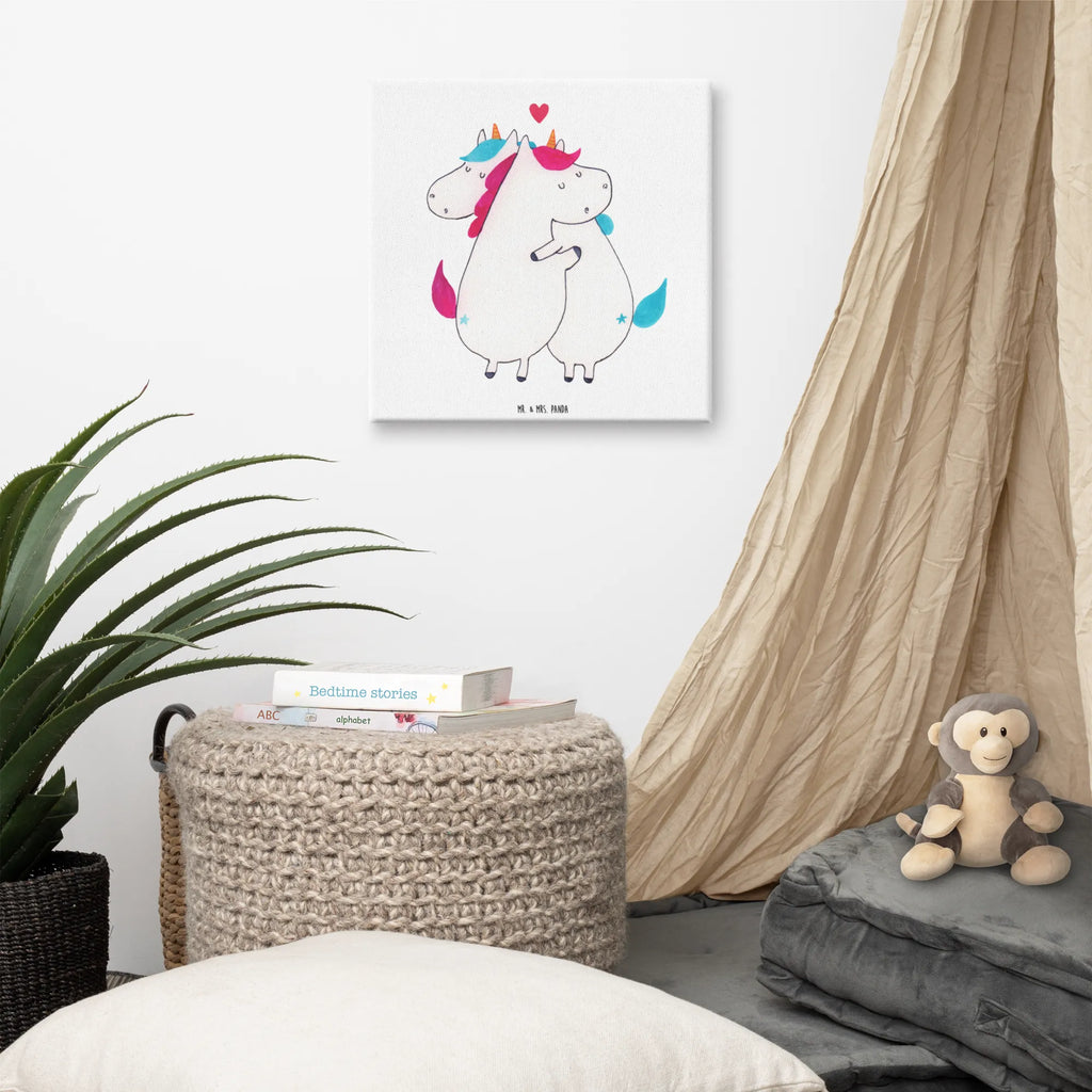 Leinwand Bild Einhorn Mitteilung Leinwand, Bild, Kunstdruck, Wanddeko, Dekoration, Einhorn, Einhörner, Einhorn Deko, Pegasus, Unicorn, Valentinstag, Valentine, Liebe, Geschenk, Partner, Ehe, lustig, witzig, Spruch