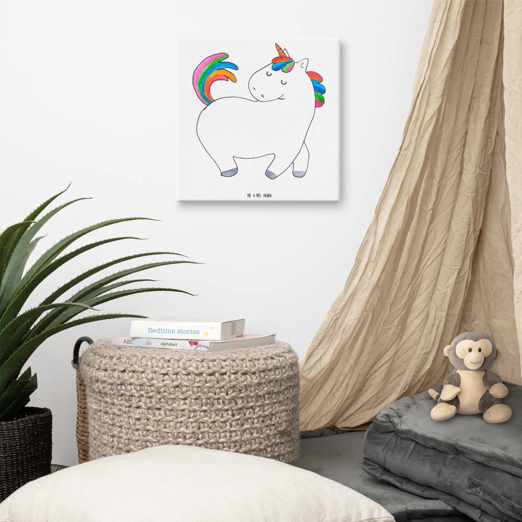 Leinwand Bild Einhorn stolzierend Leinwand, Bild, Kunstdruck, Wanddeko, Dekoration, Einhorn, Einhörner, Einhorn Deko, Unicorn, stolz, anders, bunt, Pferd, Reiter, Reiten, Freundin, Geschenk