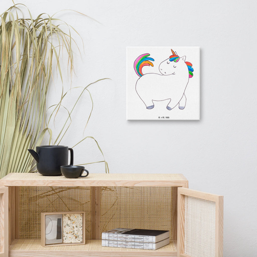 Leinwand Bild Einhorn stolzierend Leinwand, Bild, Kunstdruck, Wanddeko, Dekoration, Einhorn, Einhörner, Einhorn Deko, Unicorn, stolz, anders, bunt, Pferd, Reiter, Reiten, Freundin, Geschenk