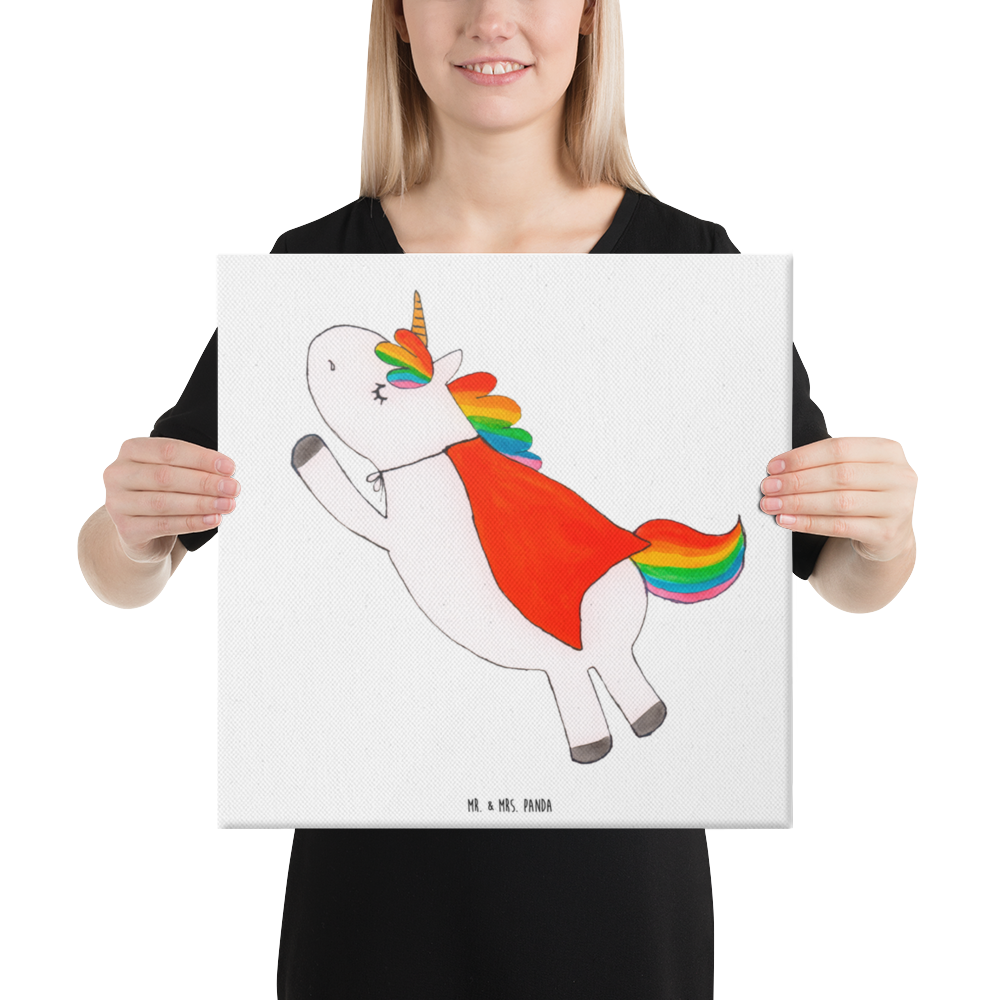 Leinwand Bild Einhorn Super Leinwand, Bild, Kunstdruck, Wanddeko, Dekoration, Einhorn, Einhörner, Einhorn Deko, Unicorn, Traummann, Superheld, Held, Freundin, Geschenk, Girl, Mädchen