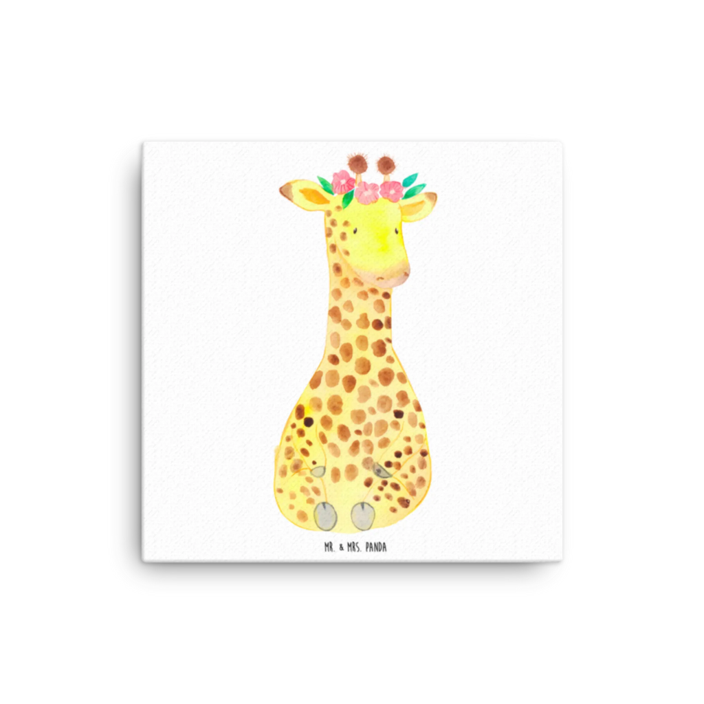 Leinwand Bild Giraffe Blumenkranz Leinwand, Bild, Kunstdruck, Wanddeko, Dekoration, Afrika, Wildtiere, Giraffe, Blumenkranz, Abenteurer, Selbstliebe, Freundin