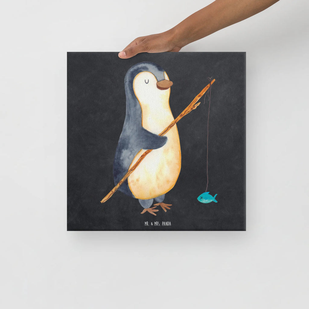 Leinwand Bild Pinguin Angler Leinwand, Bild, Kunstdruck, Wanddeko, Dekoration, Pinguin, Pinguine, Angeln, Angler, Tagträume, Hobby, Plan, Planer, Tagesplan, Neustart, Motivation, Geschenk, Freundinnen, Geschenkidee, Urlaub, Wochenende