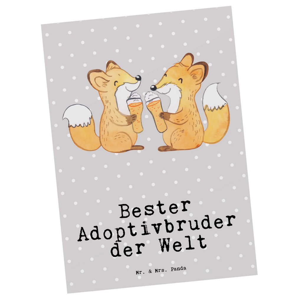 Postkarte Fuchs Bester Adoptivbruder der Welt Postkarte, Karte, Geschenkkarte, Grußkarte, Einladung, Ansichtskarte, Geburtstagskarte, Einladungskarte, Dankeskarte, Ansichtskarten, Einladung Geburtstag, Einladungskarten Geburtstag, für, Dankeschön, Geschenk, Schenken, Geburtstag, Geburtstagsgeschenk, Geschenkidee, Danke, Bedanken, Mitbringsel, Freude machen, Geschenktipp, Adoptivbruder, adoptiert, Bruder, Brudi, Geschwister, Bruderherz, Schwester, Familie, Kleinigkeit, Brother, Bester, Sohn