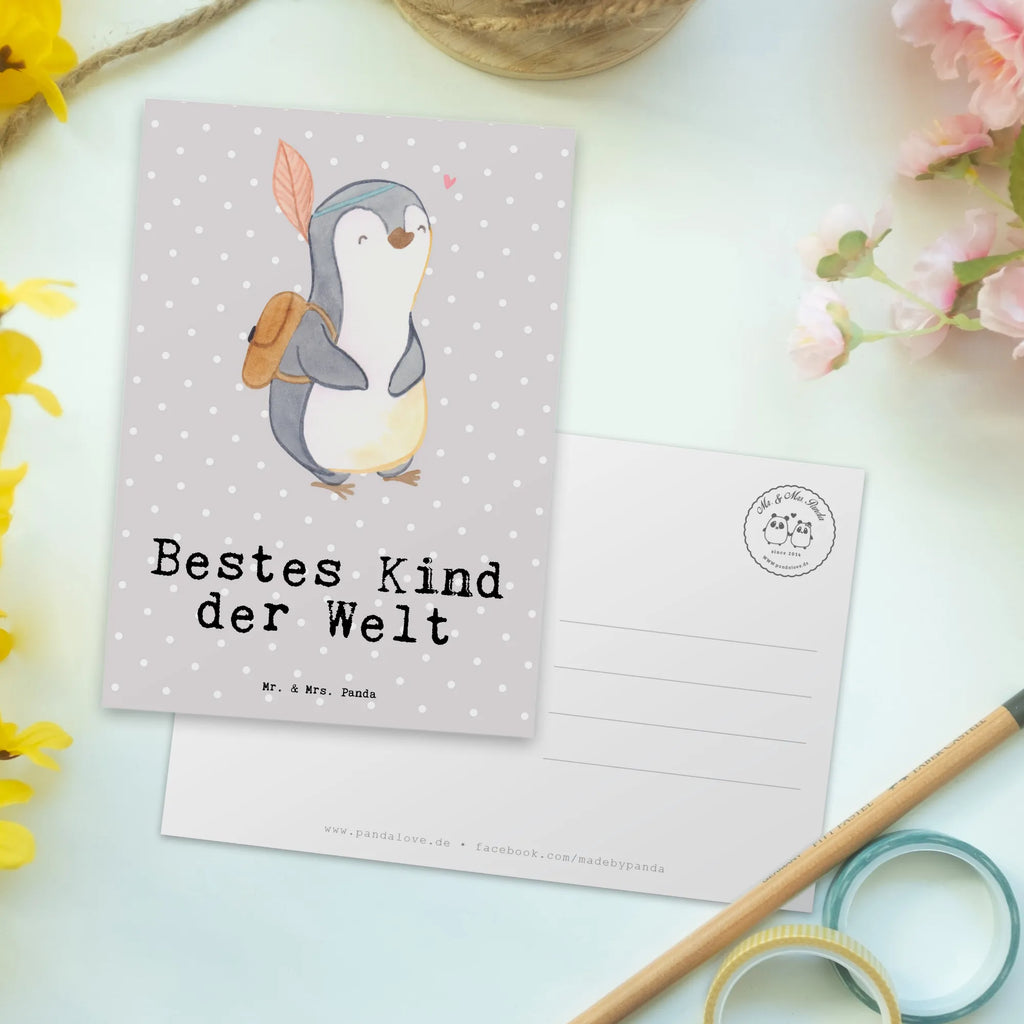 Postkarte Pinguin Bestes Kind der Welt Postkarte, Karte, Geschenkkarte, Grußkarte, Einladung, Ansichtskarte, Geburtstagskarte, Einladungskarte, Dankeskarte, Ansichtskarten, Einladung Geburtstag, Einladungskarten Geburtstag, für, Dankeschön, Geschenk, Schenken, Geburtstag, Geburtstagsgeschenk, Geschenkidee, Danke, Bedanken, Mitbringsel, Freude machen, Geschenktipp, Kinder, Kind, Kid, Kids, Kiddy, Bestes, Tochter, Sohn, Nachwuchs, Geburt, Liebling, Taufe