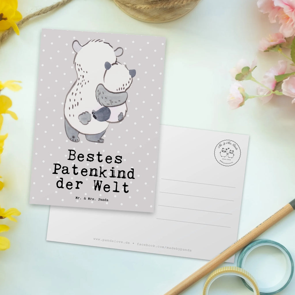 Postkarte Panda Bestes Patenkind der Welt Postkarte, Karte, Geschenkkarte, Grußkarte, Einladung, Ansichtskarte, Geburtstagskarte, Einladungskarte, Dankeskarte, Ansichtskarten, Einladung Geburtstag, Einladungskarten Geburtstag, für, Dankeschön, Geschenk, Schenken, Geburtstag, Geburtstagsgeschenk, Geschenkidee, Danke, Bedanken, Mitbringsel, Freude machen, Geschenktipp, Patenkind, Paten Kind, Pate, Taufe, Taufgeschenk, Patenonkel, Patentante, Tauffeier, Täufling, Nichte, Neffe