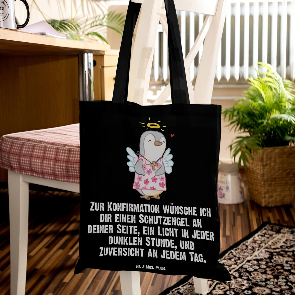 Tragetasche Pinguin Konfirmation Beuteltasche, Beutel, Einkaufstasche, Jutebeutel, Stoffbeutel, Tasche, Shopper, Umhängetasche, Strandtasche, Schultertasche, Stofftasche, Tragetasche, Badetasche, Jutetasche, Einkaufstüte, Laptoptasche, Konfirmation, Kommunion, Jugendweihe, Konfirmation Geschenk, Schutzengel, Zuversicht, Vertrauen