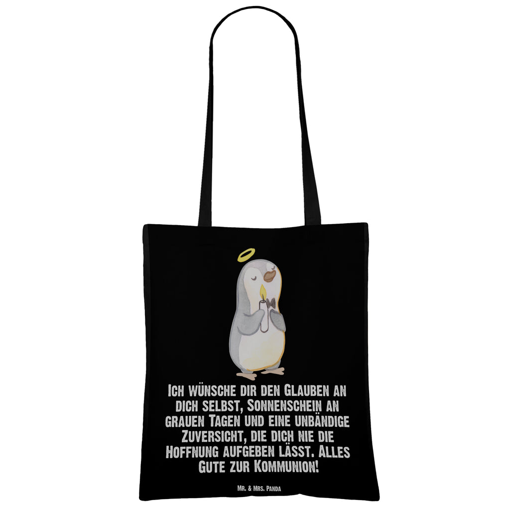 Tragetasche Pinguin Kommunion Beuteltasche, Beutel, Einkaufstasche, Jutebeutel, Stoffbeutel, Tasche, Shopper, Umhängetasche, Strandtasche, Schultertasche, Stofftasche, Tragetasche, Badetasche, Jutetasche, Einkaufstüte, Laptoptasche, Konfirmation, Kommunion, Jugendweihe, Konfirmation Geschenk, Kommunion Geschenk, Kommunion Dankeschön, Glauben, Sonnenschein