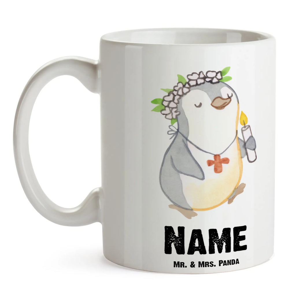 Personalisierte Tasse Pinguin Kommunion Mädchen Personalisierte Tasse, Namenstasse, Wunschname, Personalisiert, Tasse, Namen, Drucken, Tasse mit Namen, Konfirmation, Kommunion, Jugendweihe, Konfirmation Geschenk, Gott, Gläubig, Alles Gute