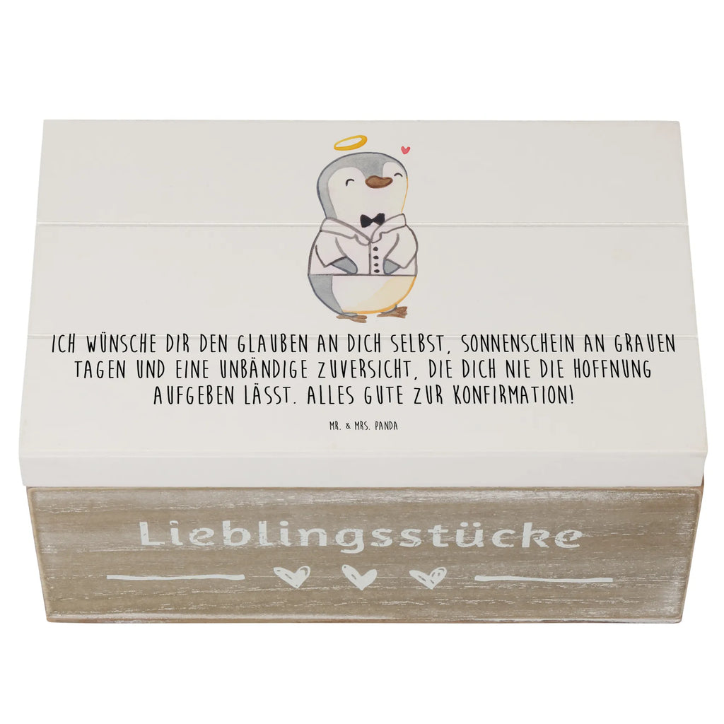 Holzkiste Pinguin Konfirmation Hemd Holzkiste, Kiste, Schatzkiste, Truhe, Schatulle, XXL, Erinnerungsbox, Erinnerungskiste, Dekokiste, Aufbewahrungsbox, Geschenkbox, Geschenkdose, Konfirmation, Kommunion, Jugendweihe, Konfirmation Geschenk, Sonnenschein, Zuversicht, Vertrauen, Hoffnung