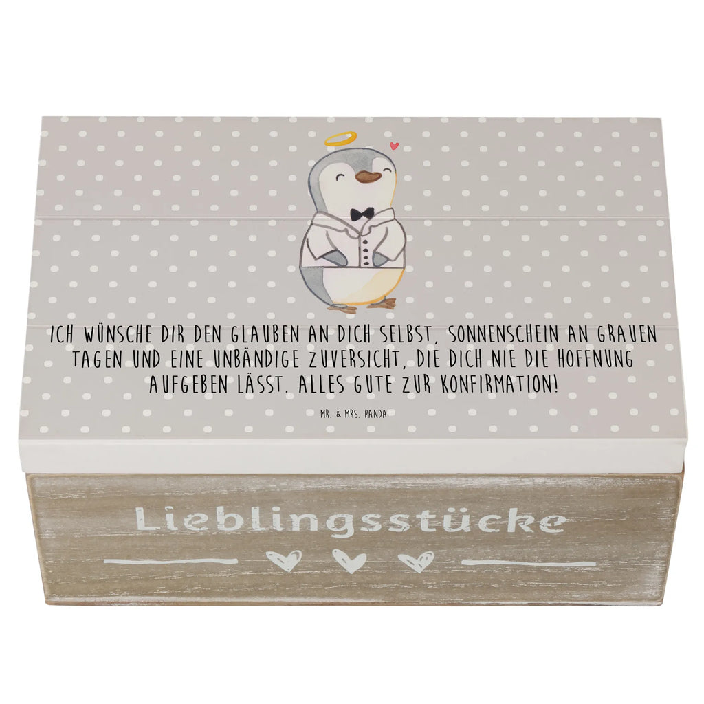 Holzkiste Pinguin Konfirmation Hemd Holzkiste, Kiste, Schatzkiste, Truhe, Schatulle, XXL, Erinnerungsbox, Erinnerungskiste, Dekokiste, Aufbewahrungsbox, Geschenkbox, Geschenkdose, Konfirmation, Kommunion, Jugendweihe, Konfirmation Geschenk, Sonnenschein, Zuversicht, Vertrauen, Hoffnung