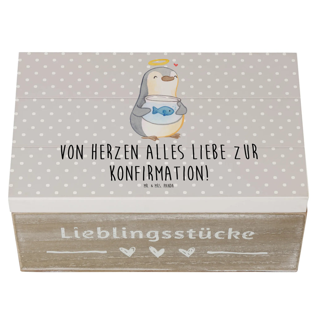 Holzkiste Pinguin Fisch Holzkiste, Kiste, Schatzkiste, Truhe, Schatulle, XXL, Erinnerungsbox, Erinnerungskiste, Dekokiste, Aufbewahrungsbox, Geschenkbox, Geschenkdose, Konfirmation, Kommunion, Jugendweihe, Konfirmation Geschenk, Fisch, Fisch Deko, Zuversicht, Vertrauen