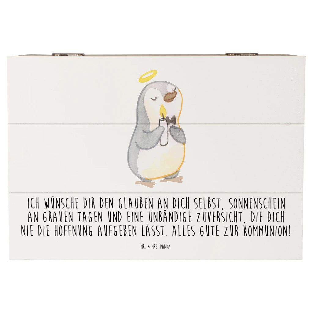 Holzkiste Pinguin Kommunion Holzkiste, Kiste, Schatzkiste, Truhe, Schatulle, XXL, Erinnerungsbox, Erinnerungskiste, Dekokiste, Aufbewahrungsbox, Geschenkbox, Geschenkdose, Konfirmation, Kommunion, Jugendweihe, Konfirmation Geschenk, Kommunion Geschenk, Kommunion Dankeschön, Glauben, Sonnenschein