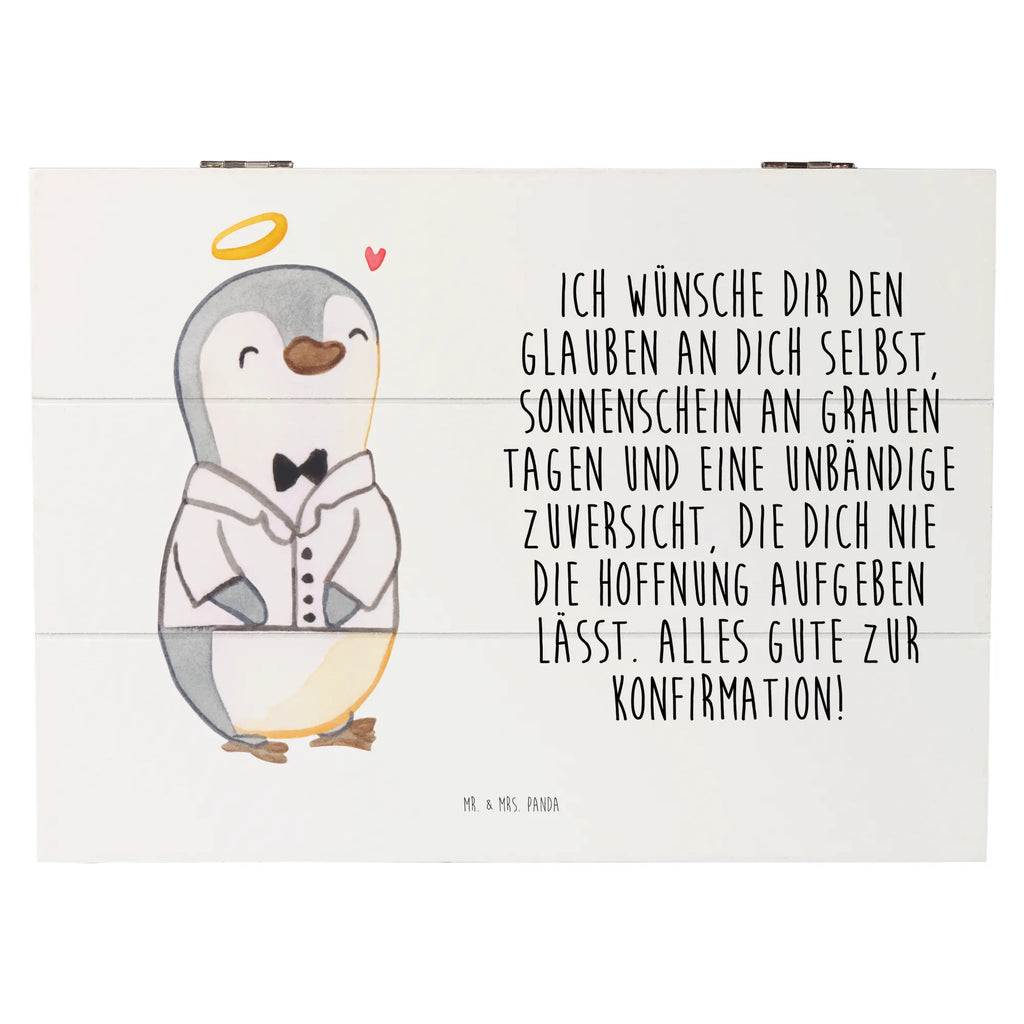 Holzkiste Pinguin Konfirmation Hemd Holzkiste, Kiste, Schatzkiste, Truhe, Schatulle, XXL, Erinnerungsbox, Erinnerungskiste, Dekokiste, Aufbewahrungsbox, Geschenkbox, Geschenkdose, Konfirmation, Kommunion, Jugendweihe, Konfirmation Geschenk, Sonnenschein, Zuversicht, Vertrauen, Hoffnung