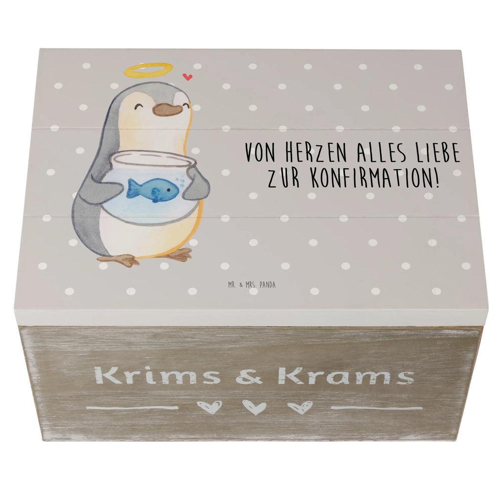 Holzkiste Pinguin Fisch Holzkiste, Kiste, Schatzkiste, Truhe, Schatulle, XXL, Erinnerungsbox, Erinnerungskiste, Dekokiste, Aufbewahrungsbox, Geschenkbox, Geschenkdose, Konfirmation, Kommunion, Jugendweihe, Konfirmation Geschenk, Fisch, Fisch Deko, Zuversicht, Vertrauen