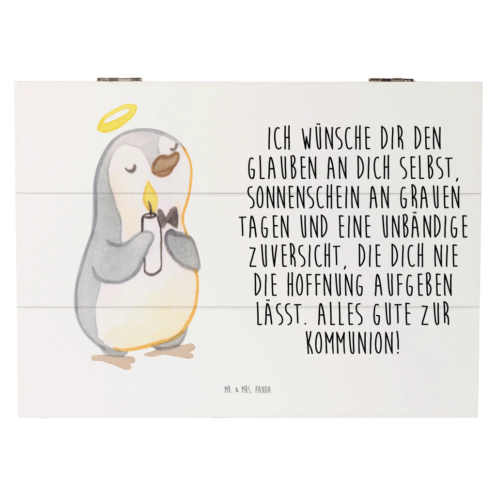 Holzkiste Pinguin Kommunion Holzkiste, Kiste, Schatzkiste, Truhe, Schatulle, XXL, Erinnerungsbox, Erinnerungskiste, Dekokiste, Aufbewahrungsbox, Geschenkbox, Geschenkdose, Konfirmation, Kommunion, Jugendweihe, Konfirmation Geschenk, Kommunion Geschenk, Kommunion Dankeschön, Glauben, Sonnenschein