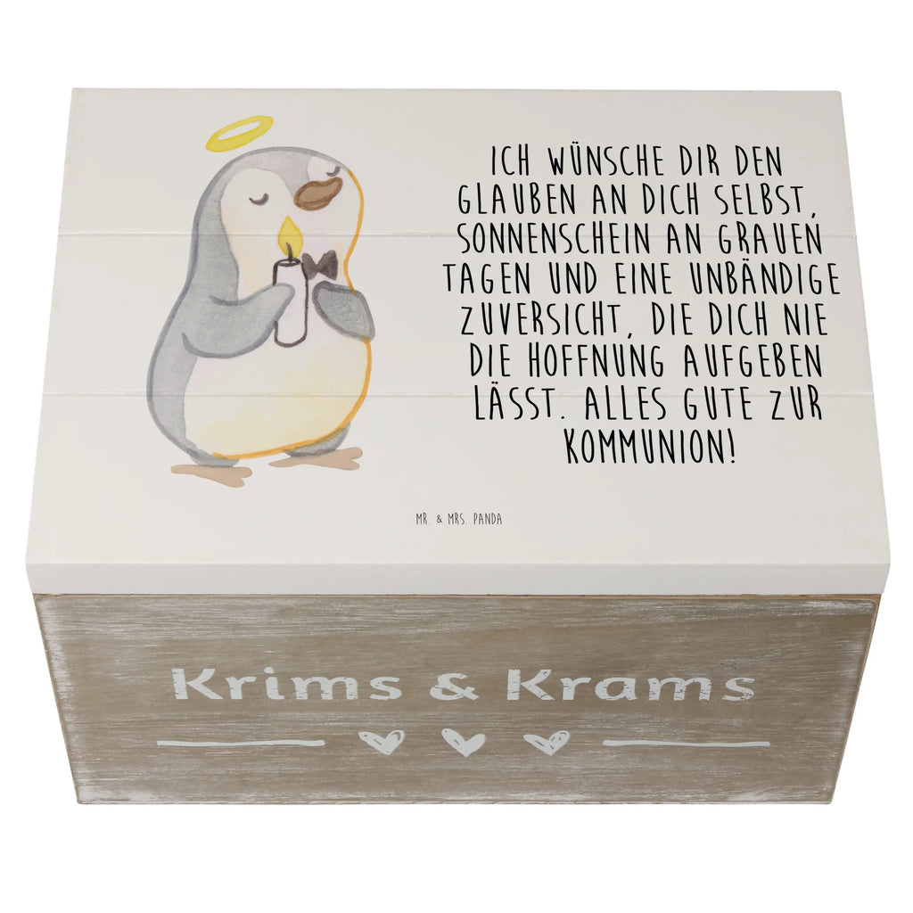 Holzkiste Pinguin Kommunion Holzkiste, Kiste, Schatzkiste, Truhe, Schatulle, XXL, Erinnerungsbox, Erinnerungskiste, Dekokiste, Aufbewahrungsbox, Geschenkbox, Geschenkdose, Konfirmation, Kommunion, Jugendweihe, Konfirmation Geschenk, Kommunion Geschenk, Kommunion Dankeschön, Glauben, Sonnenschein