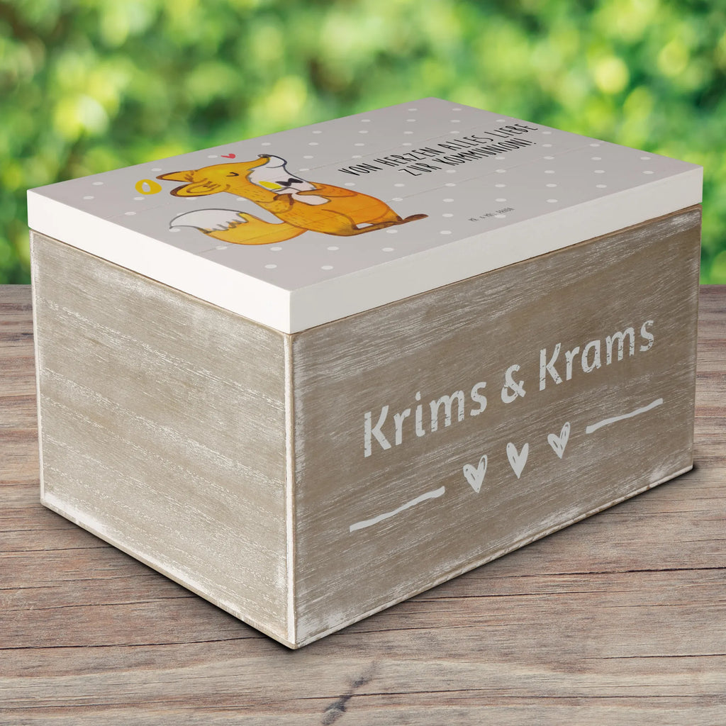 Holzkiste Fuchs Kommunion Holzkiste, Kiste, Schatzkiste, Truhe, Schatulle, XXL, Erinnerungsbox, Erinnerungskiste, Dekokiste, Aufbewahrungsbox, Geschenkbox, Geschenkdose, Konfirmation, Kommunion, Jugendweihe, Konfirmation Geschenk, Kommunion Geschenk, Kommunion Dankeschön, Glauben, Liebe, Gott, Gläubig