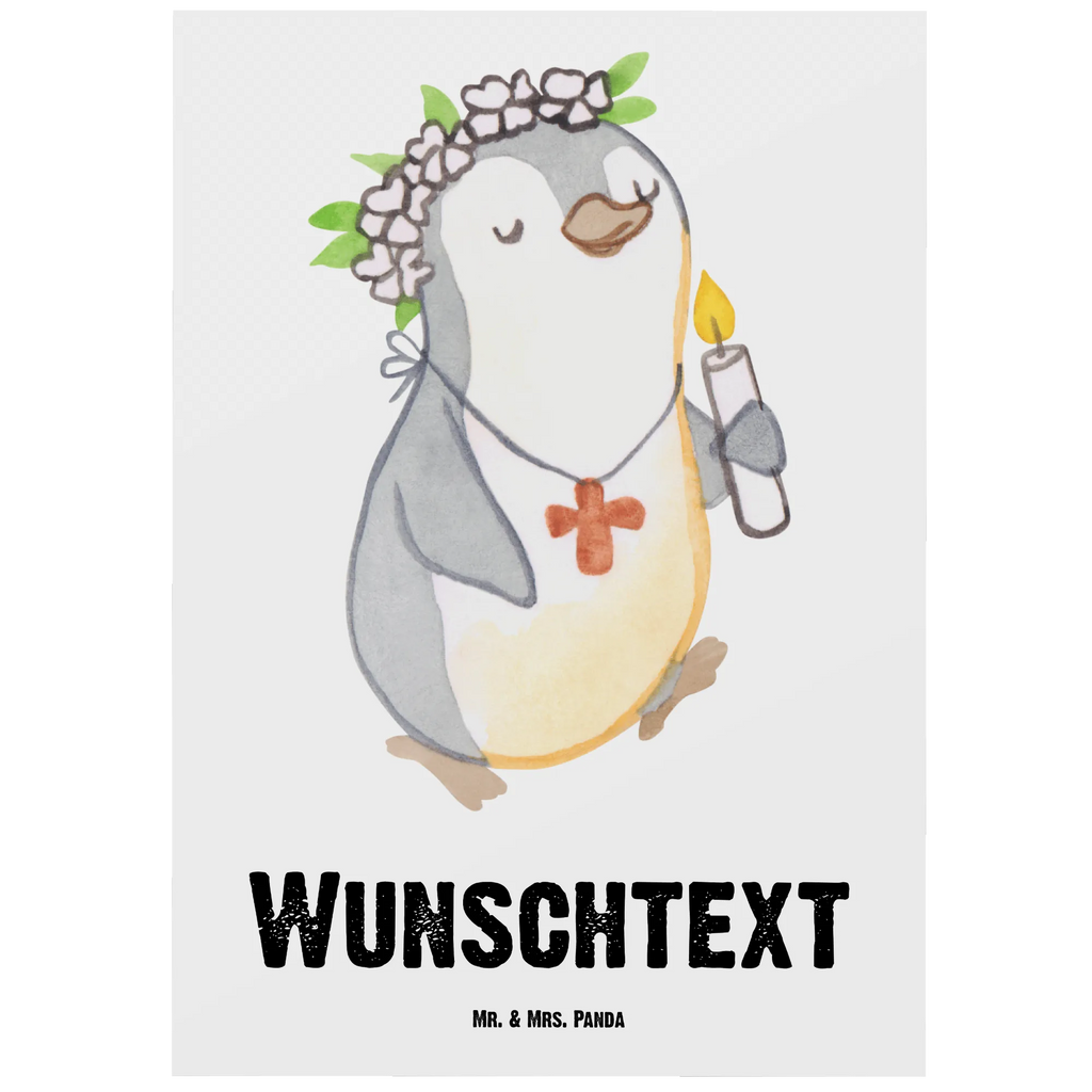 Personalisierte Postkarte Pinguin Kommunion Mädchen Postkarte mit Namen, Postkarte bedrucken, Postkarte mit Wunschtext, Postkarte personalisierbar, Geschenkkarte mit Namen, Grußkarte mit Namen, Karte mit Namen, Einladung mit Namen, Ansichtskarte mit Namen, Geschenkkarte mit Wunschtext, Grußkarte mit Wunschtext, Karte mit Wunschtext, Einladung mit Wunschtext, Ansichtskarte mit Wunschtext, Konfirmation, Kommunion, Jugendweihe, Konfirmation Geschenk, Gott, Gläubig, Alles Gute