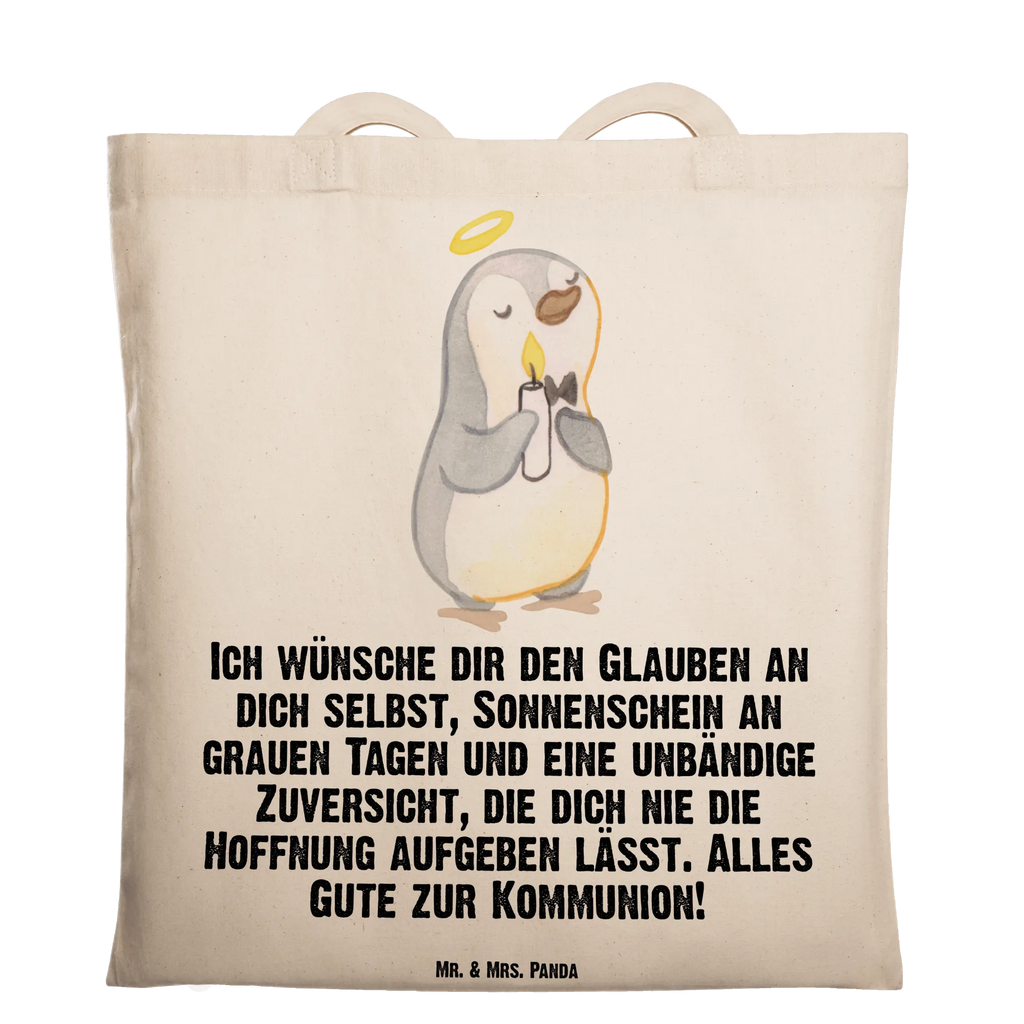 Tragetasche Pinguin Kommunion Beuteltasche, Beutel, Einkaufstasche, Jutebeutel, Stoffbeutel, Tasche, Shopper, Umhängetasche, Strandtasche, Schultertasche, Stofftasche, Tragetasche, Badetasche, Jutetasche, Einkaufstüte, Laptoptasche, Konfirmation, Kommunion, Jugendweihe, Konfirmation Geschenk, Kommunion Geschenk, Kommunion Dankeschön, Glauben, Sonnenschein