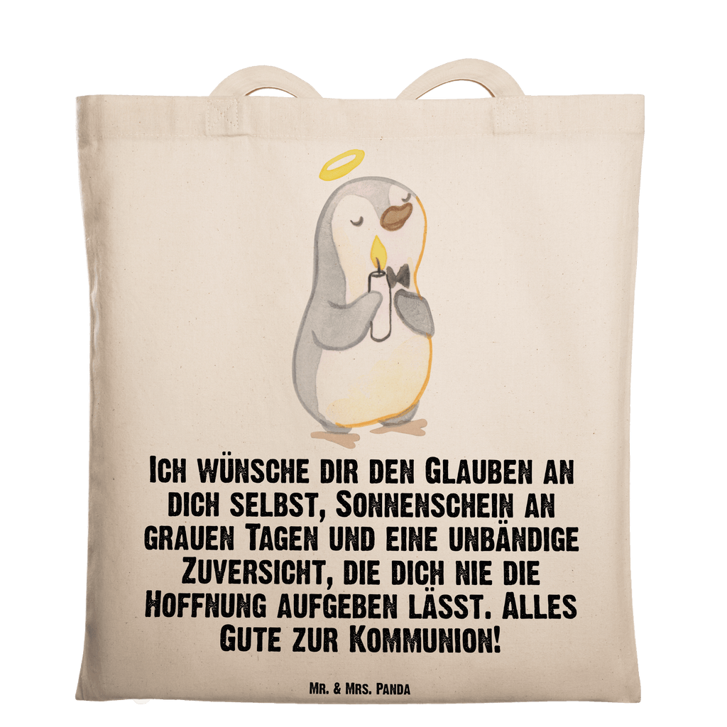 Tragetasche Pinguin Kommunion Beuteltasche, Beutel, Einkaufstasche, Jutebeutel, Stoffbeutel, Tasche, Shopper, Umhängetasche, Strandtasche, Schultertasche, Stofftasche, Tragetasche, Badetasche, Jutetasche, Einkaufstüte, Laptoptasche, Konfirmation, Kommunion, Jugendweihe, Konfirmation Geschenk, Kommunion Geschenk, Kommunion Dankeschön, Glauben, Sonnenschein