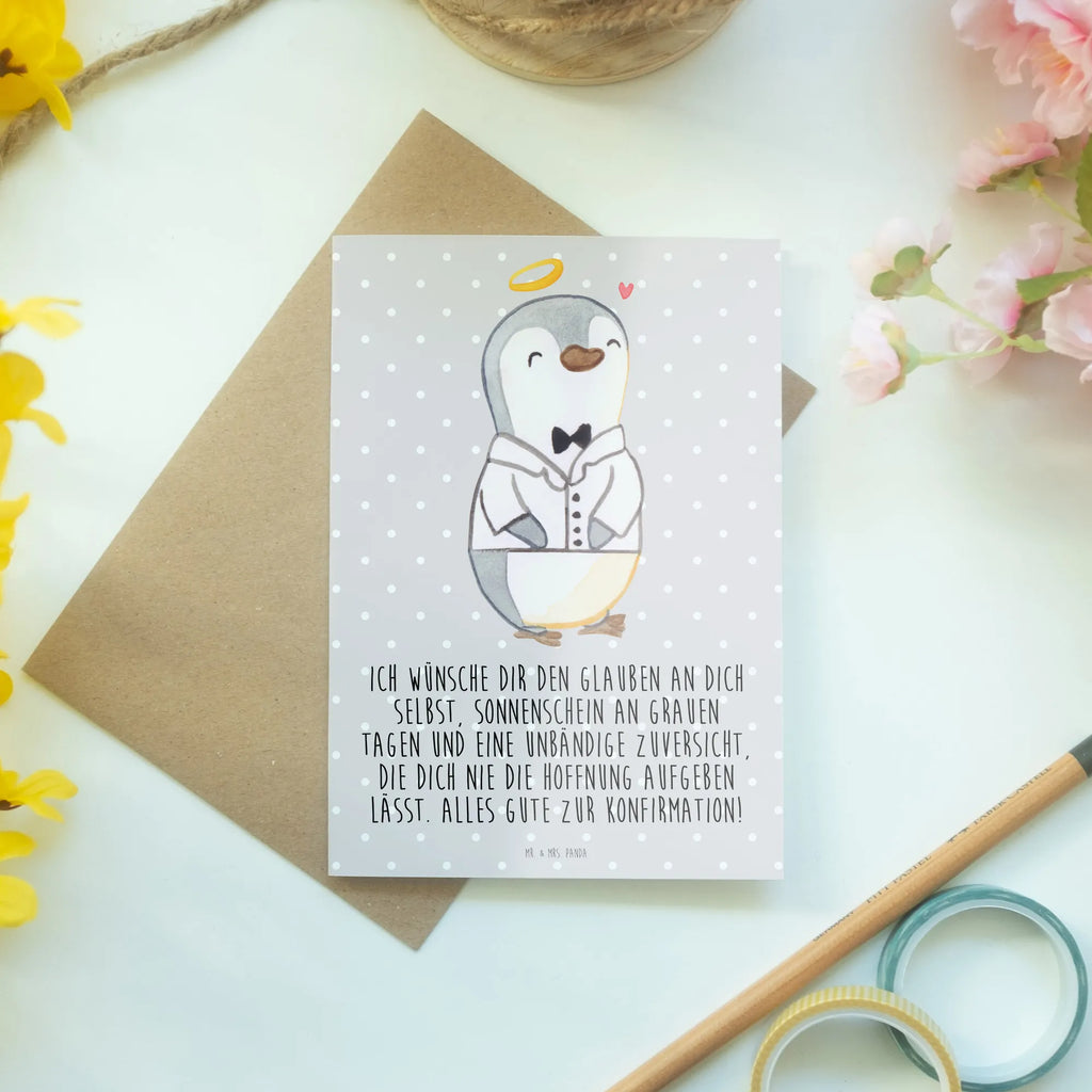 Grußkarte Pinguin Konfirmation Hemd Grußkarte, Klappkarte, Einladungskarte, Glückwunschkarte, Hochzeitskarte, Geburtstagskarte, Karte, Ansichtskarten, Konfirmation, Kommunion, Jugendweihe, Konfirmation Geschenk, Sonnenschein, Zuversicht, Vertrauen, Hoffnung