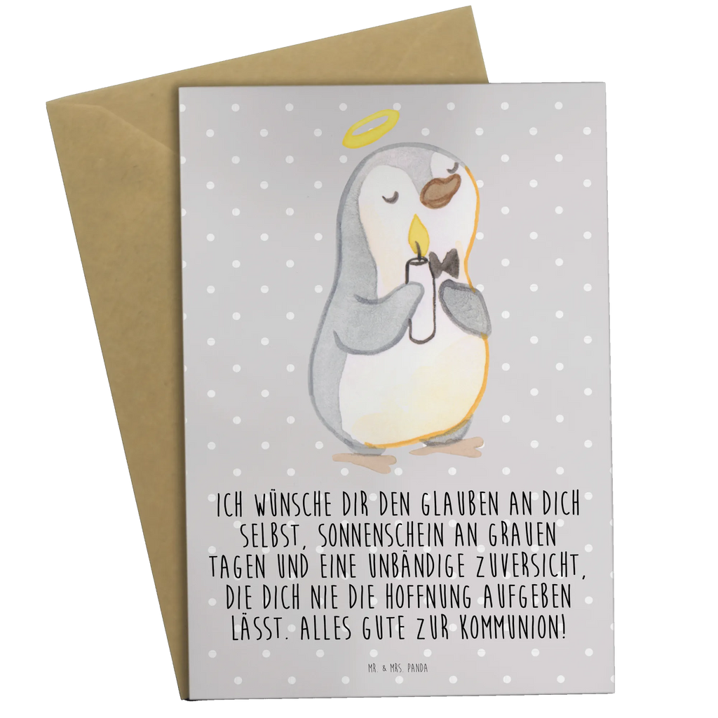 Grußkarte Pinguin Kommunion Grußkarte, Klappkarte, Einladungskarte, Glückwunschkarte, Hochzeitskarte, Geburtstagskarte, Karte, Ansichtskarten, Konfirmation, Kommunion, Jugendweihe, Konfirmation Geschenk, Kommunion Geschenk, Kommunion Dankeschön, Glauben, Sonnenschein