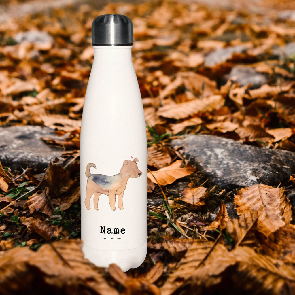 Personalisierte Thermosflasche Airedale Terrier Lebensretter Personalisierte Isolierflasche, Personalisierte Thermoflasche, Personalisierte Trinkflasche, Trinkflasche Mit Namen, Wunschname, Bedrucken, Namensflasche, Hund, Hunderasse, Rassehund, Hundebesitzer, Geschenk, Tierfreund, Schenken, Welpe