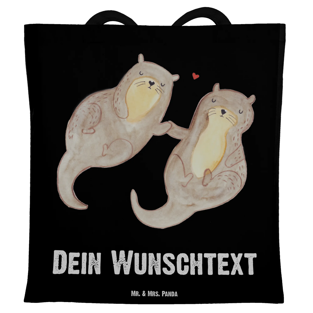 Personalisierte Tragetasche Otter händchenhaltend Personalisierte Beuteltasche, Personalisierter Beutel, Personalisierte Einkaufstasche, Personalisierter Jutebeutel, Personalisierter Stoffbeutel, Tragetasche mit Namen, Einkaufstasche mit Namen, Stoffbeutel mit Namen, Personalisierte Tasche, Personalisierte Jutetasche, Personalisierte Kindergartentasche, Otter, Fischotter, Seeotter, Otter Seeotter See Otter